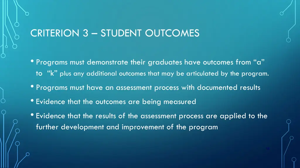 criterion 3 student outcomes