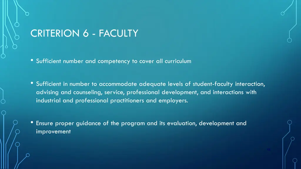 criterion 6 faculty