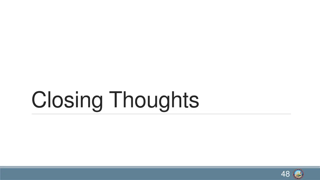 closing thoughts