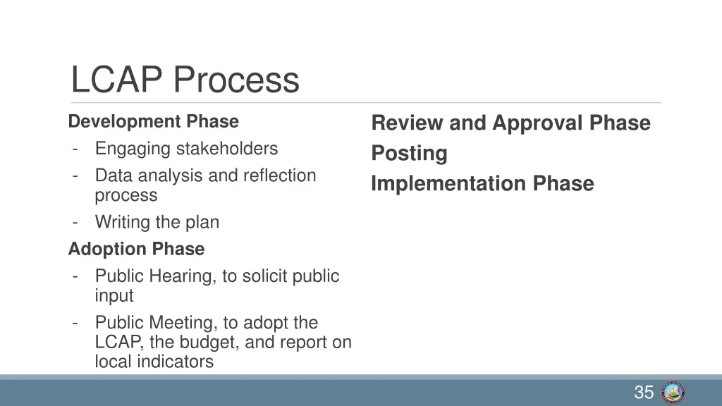 lcap process
