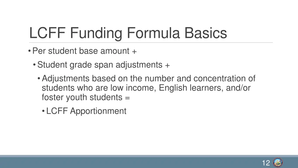 lcff funding formula basics per student base