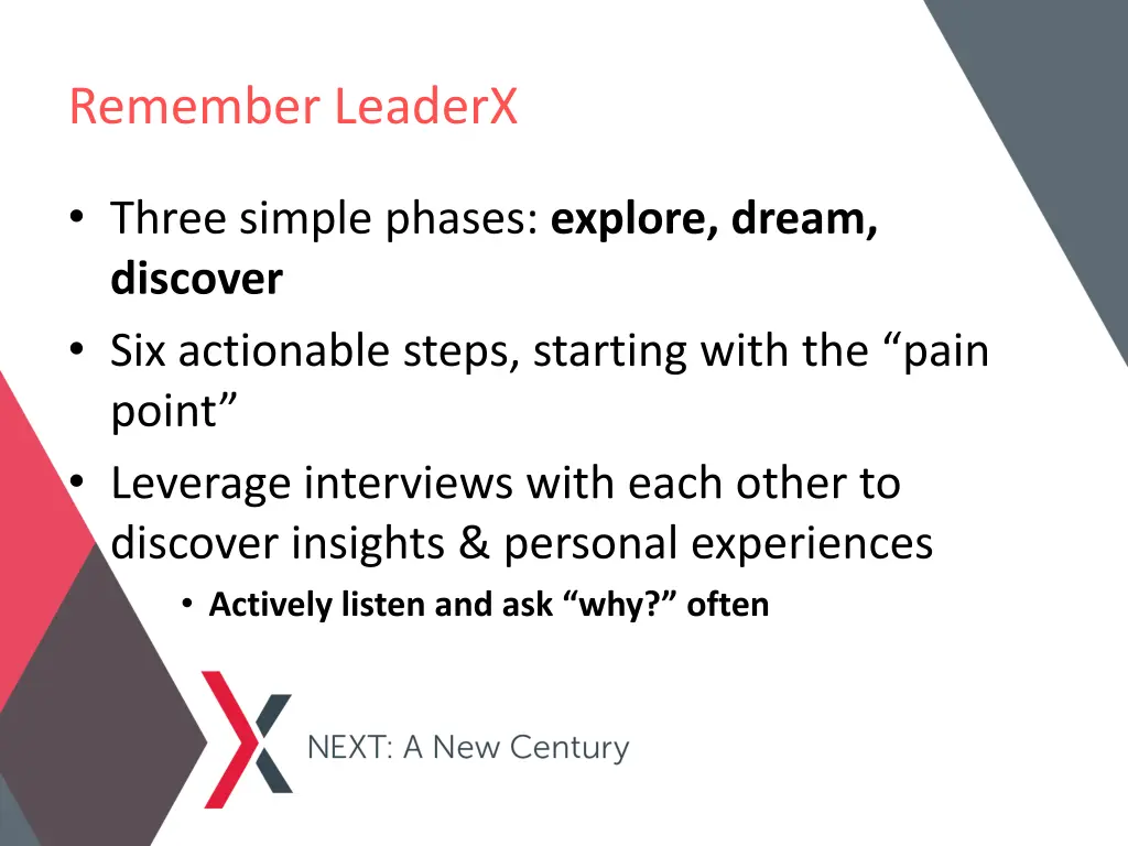 remember leaderx