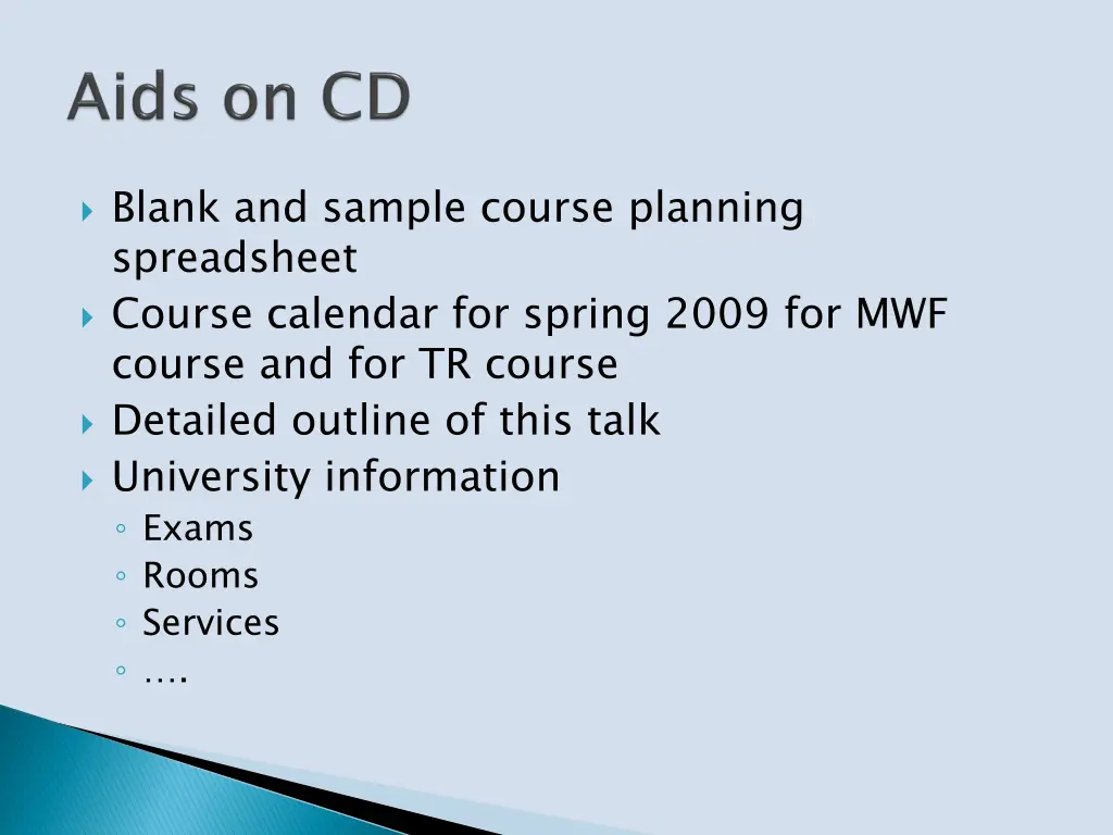 blank and sample course planning spreadsheet