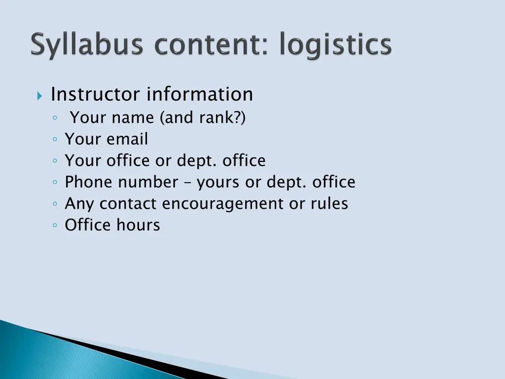 instructor information your name and rank your