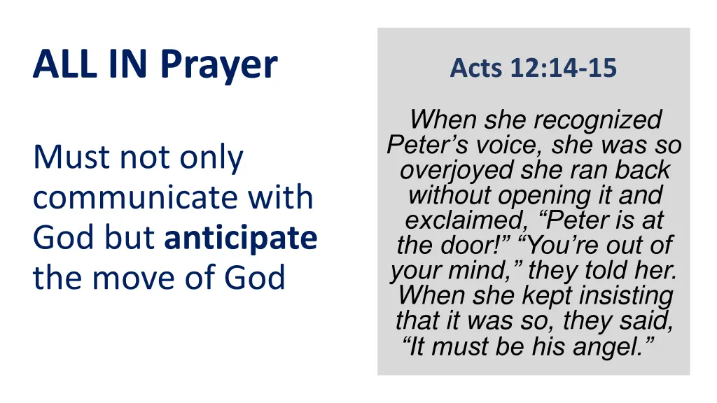 all in prayer 1