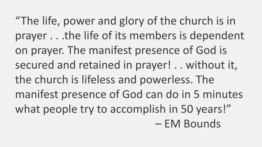 the life power and glory of the church