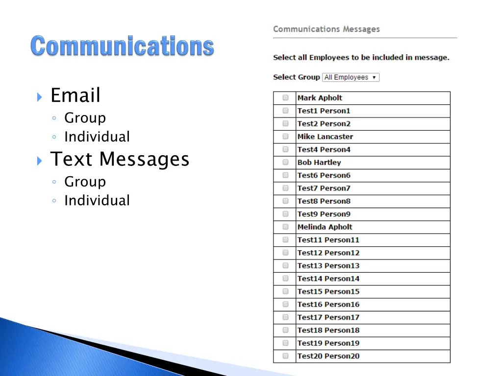 email group individual text messages group