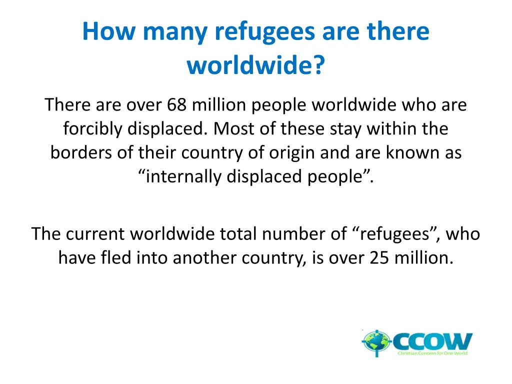how many refugees are there worldwide