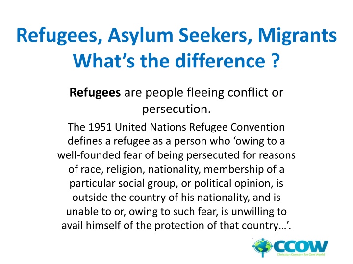 refugees asylum seekers migrants what
