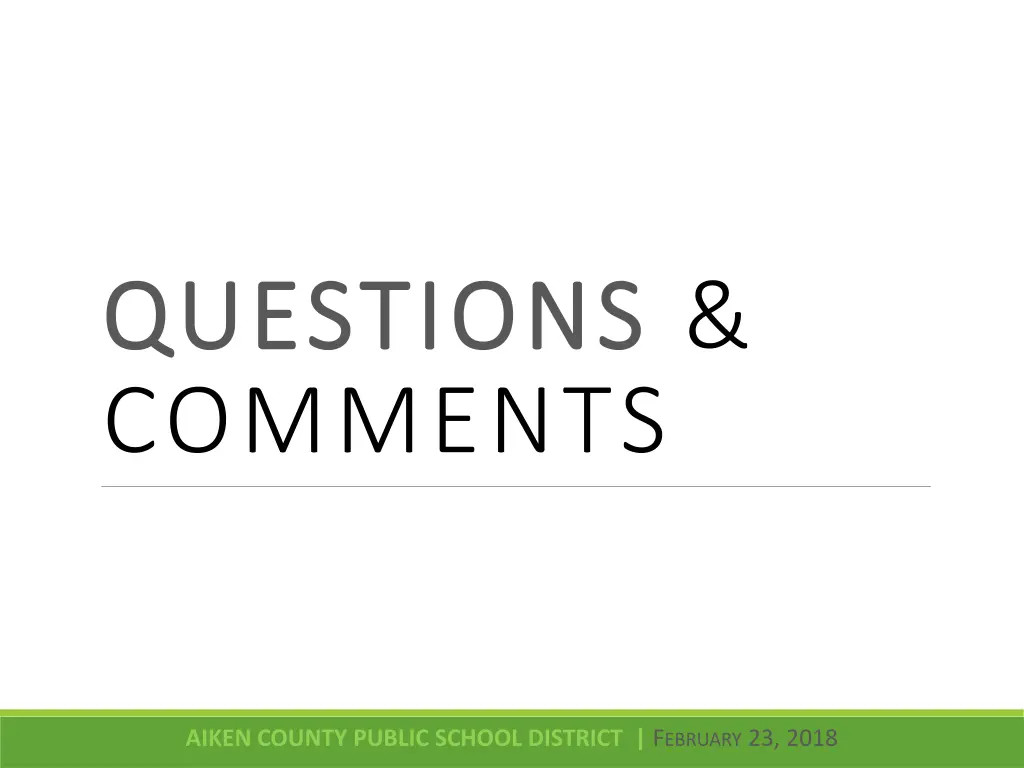 questions questions comments