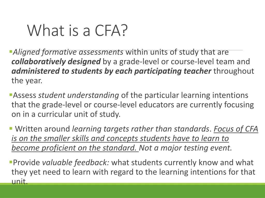 what is a cfa