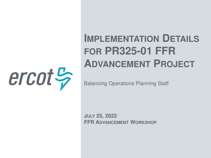 i mplementation d etails for pr325