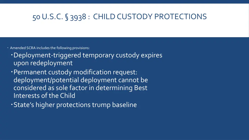 50 u s c 3938 child custody protections