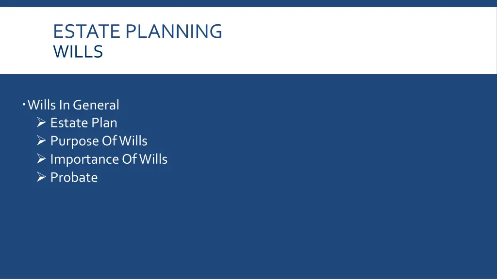 estate planning wills