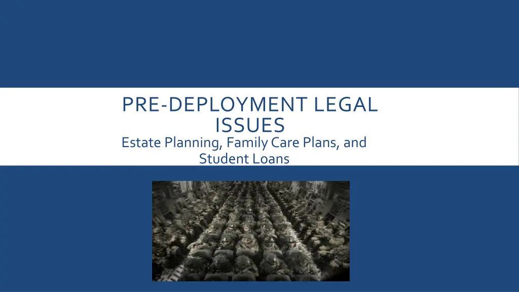pre deployment legal issues estate planning