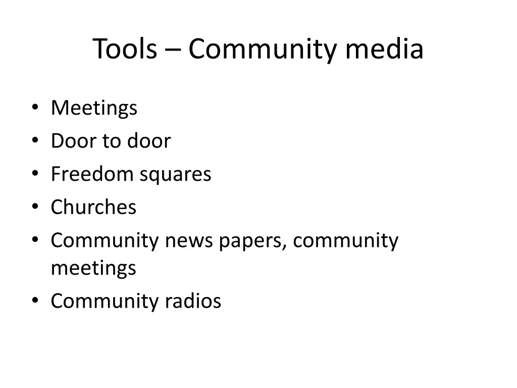 tools community media