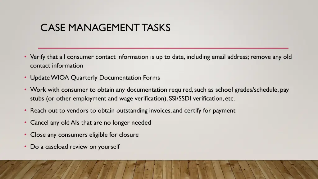 case management tasks