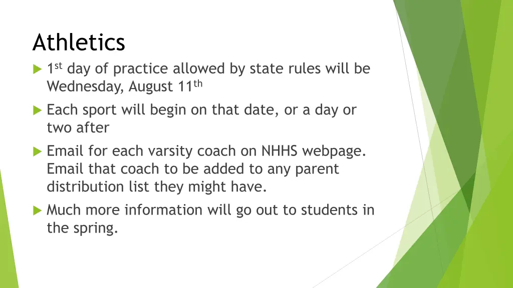 athletics 1 st day of practice allowed by state