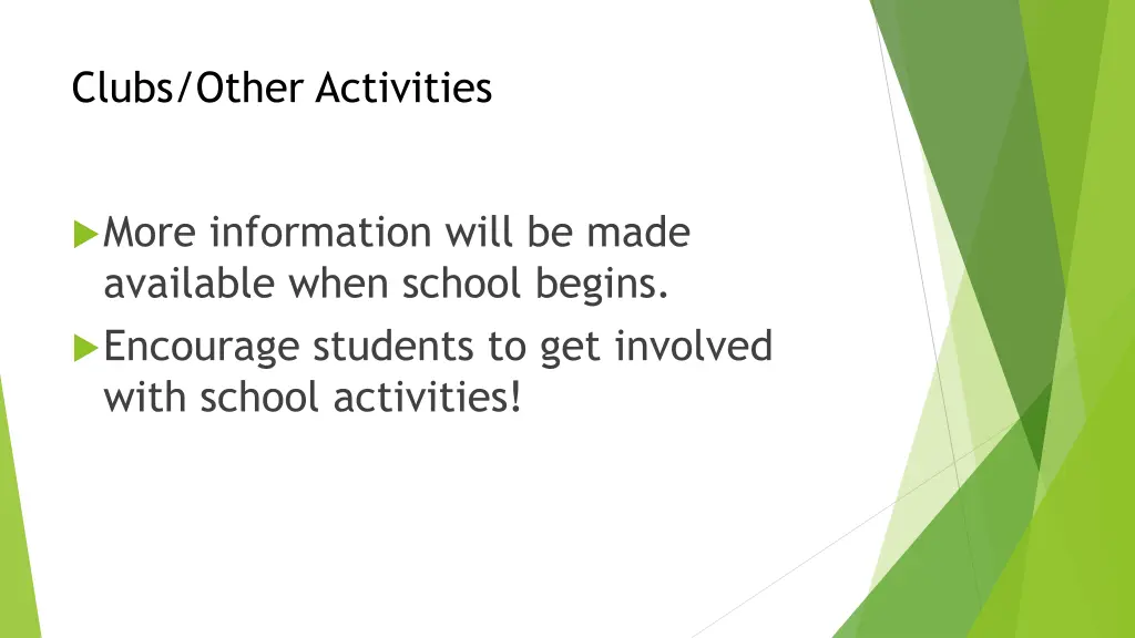 clubs other activities