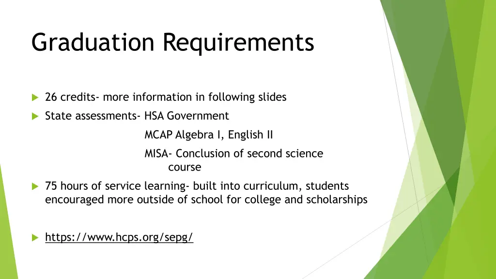 graduation requirements