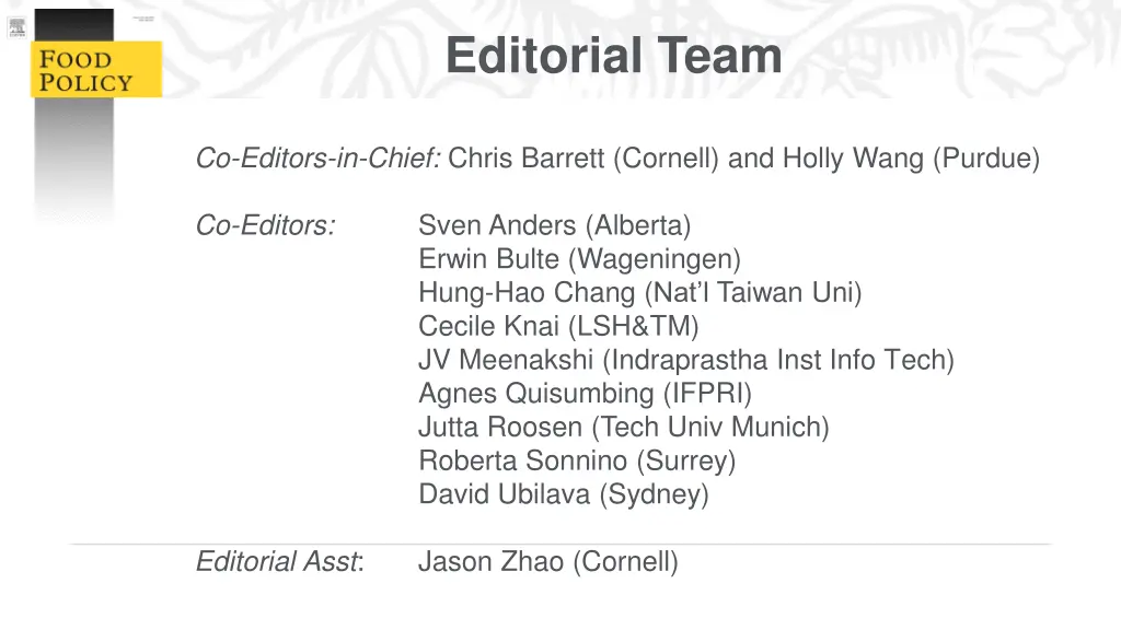 editorial team