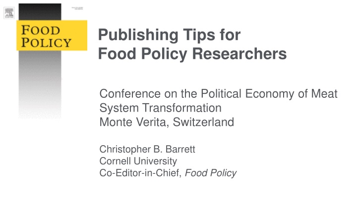 publishing tips for food policy researchers