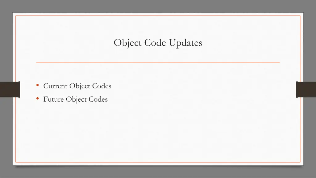 object code updates