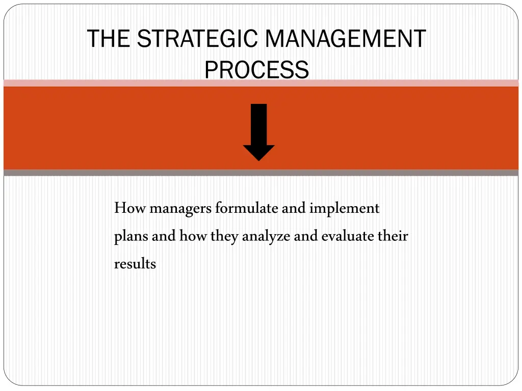 the strategic management process