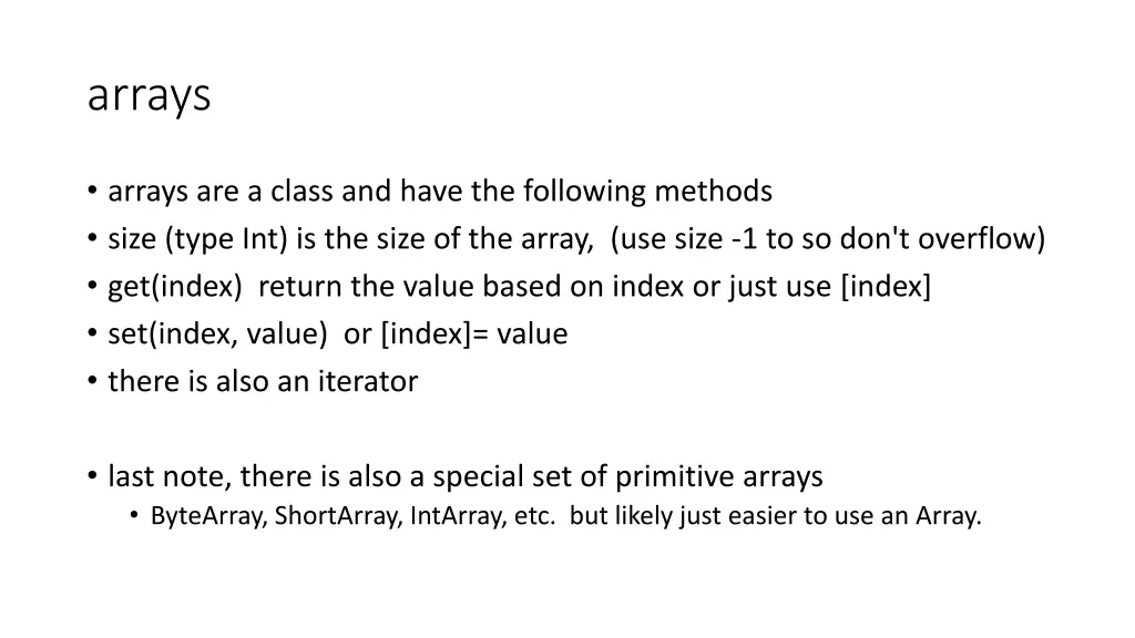 arrays 1