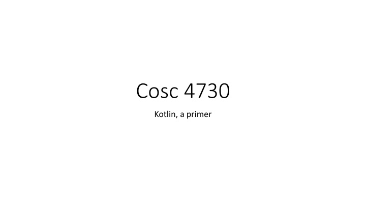 cosc 4730