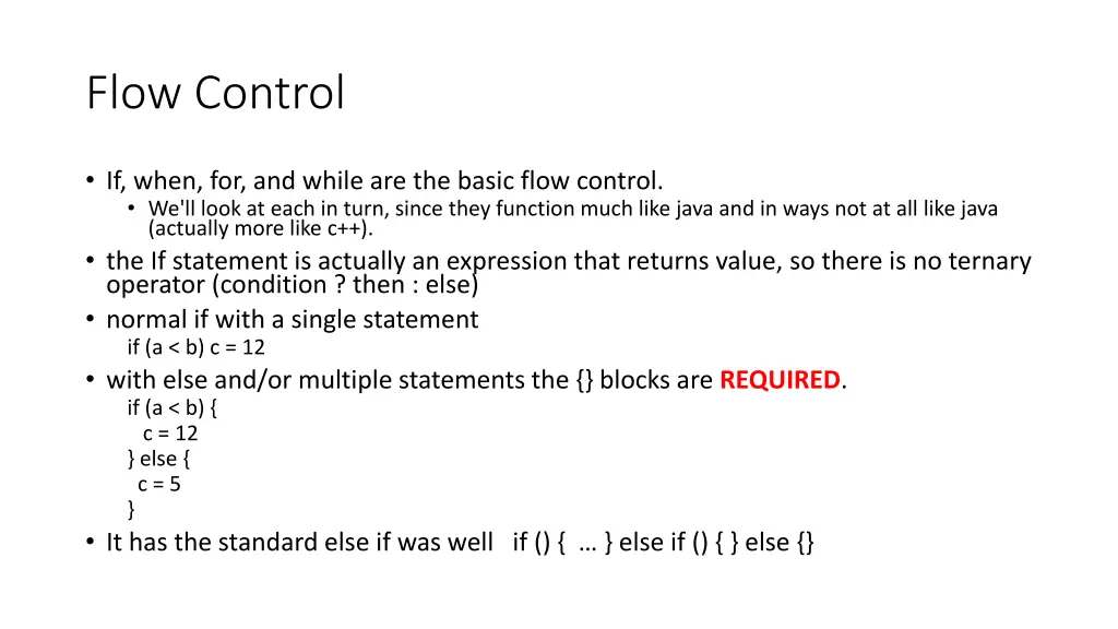flow control