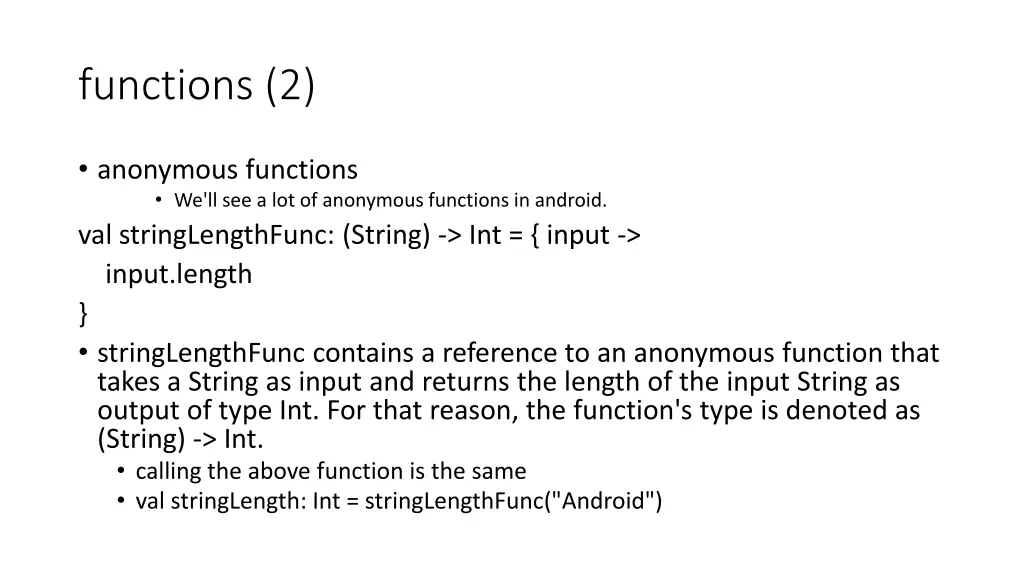 functions 2