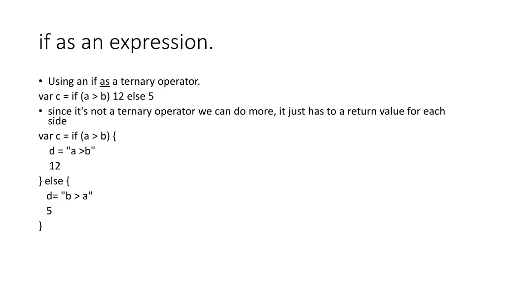 if as an expression