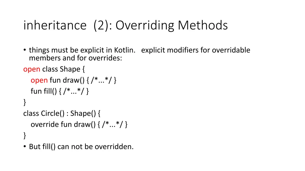 inheritance 2 overriding methods