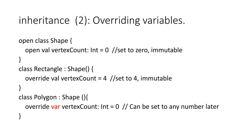inheritance 2 overriding variables