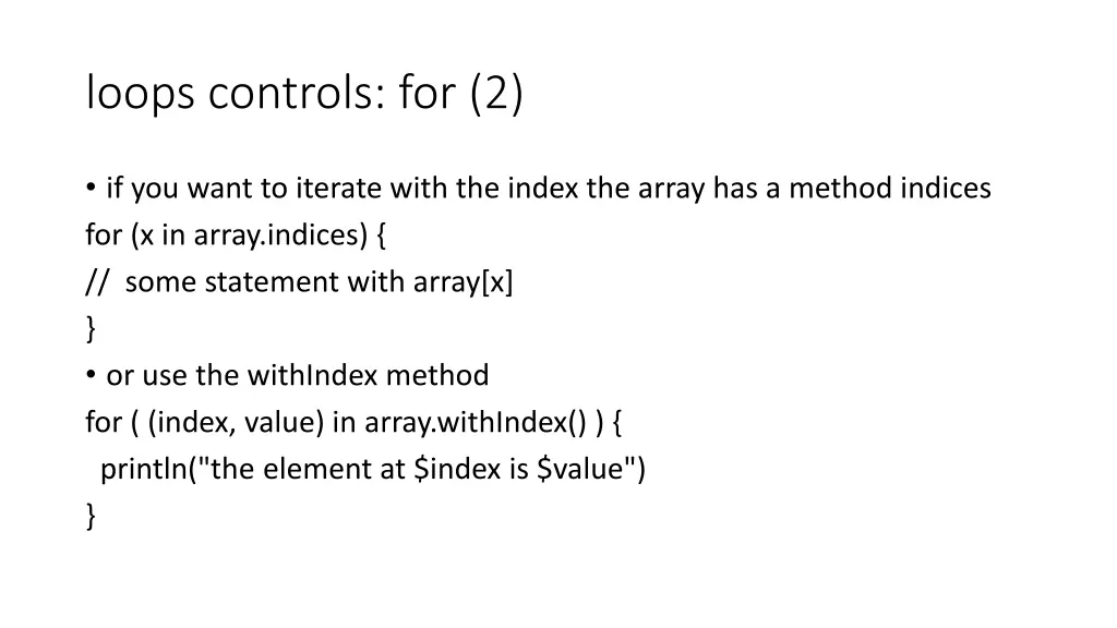 loops controls for 2