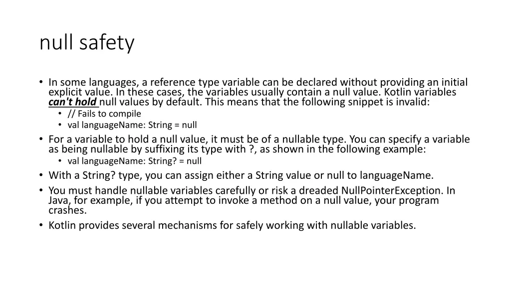 null safety