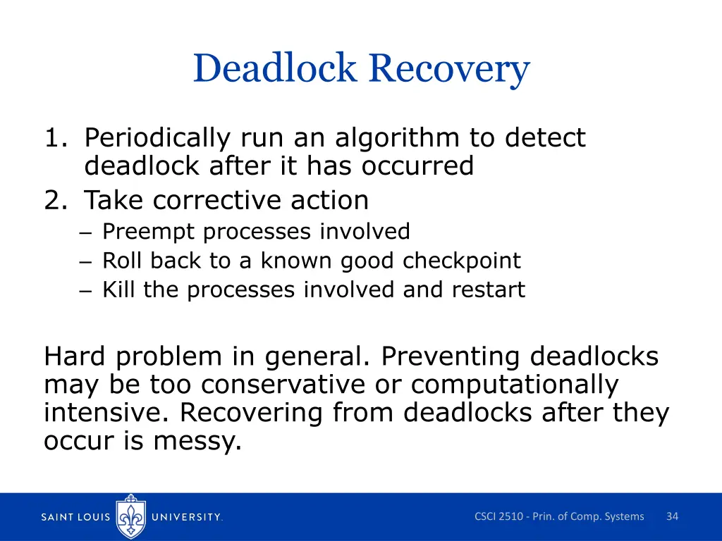 deadlock recovery