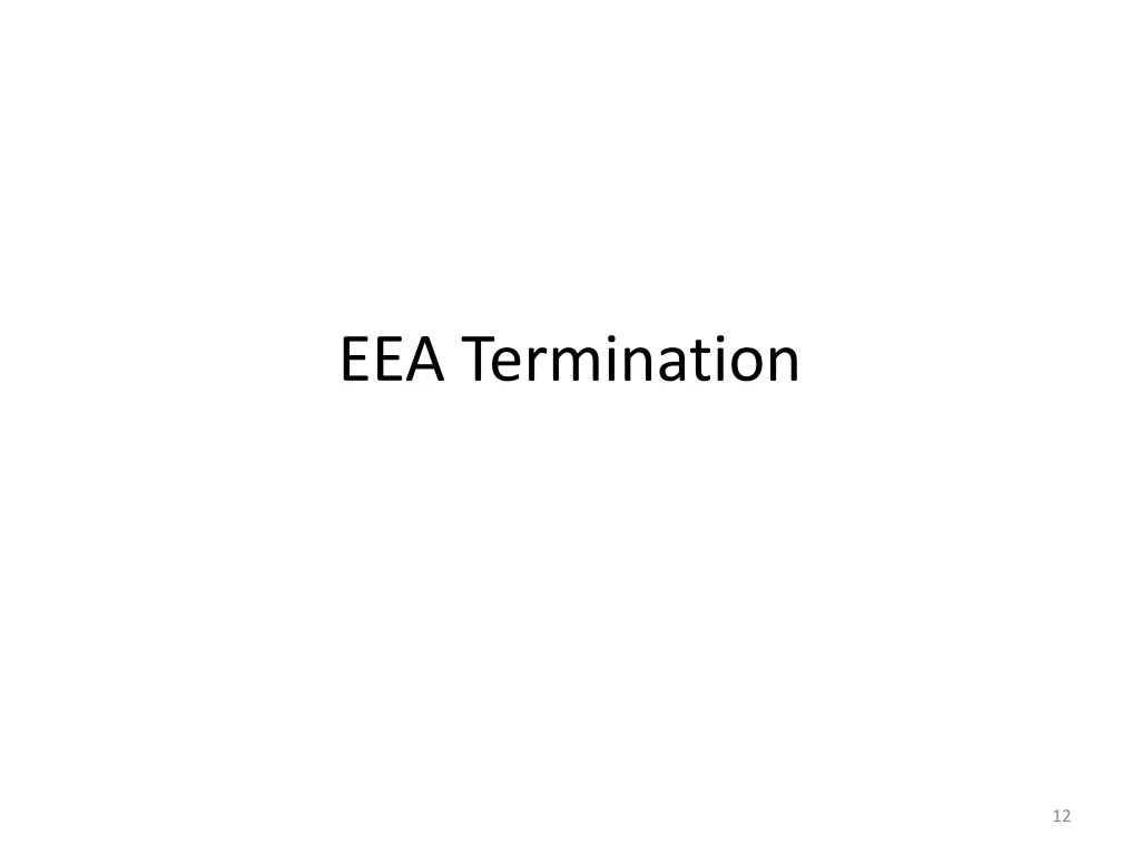 eea termination
