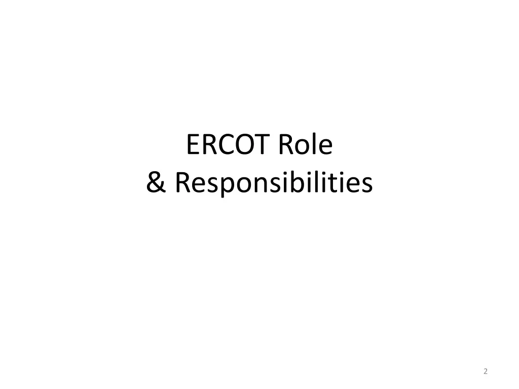 ercot role responsibilities