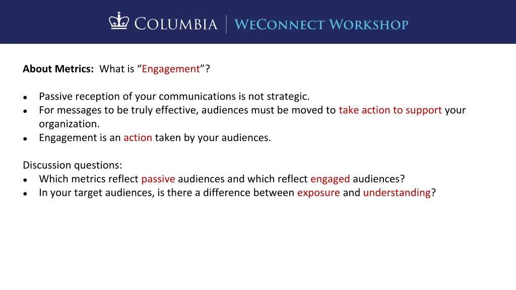 about metrics what is engagement