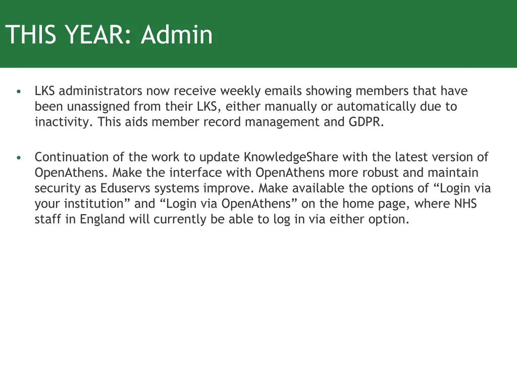 this year admin