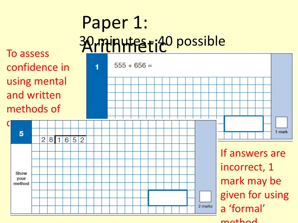 paper 1 arithmetic