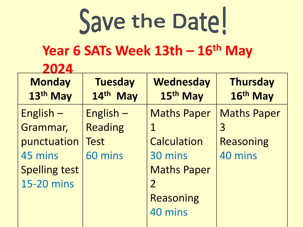 save the date