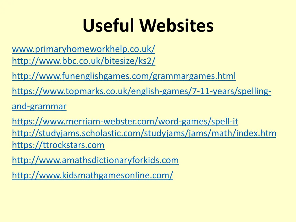 useful websites