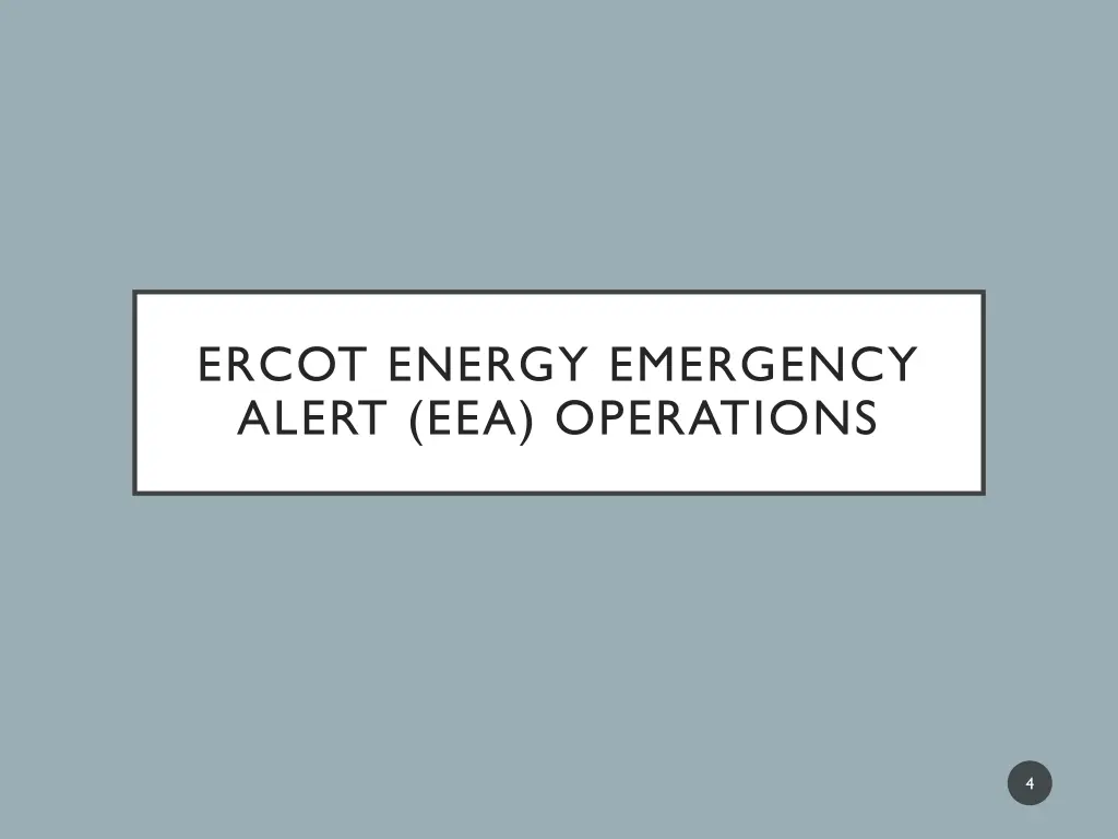 ercot energy emergency alert eea operations