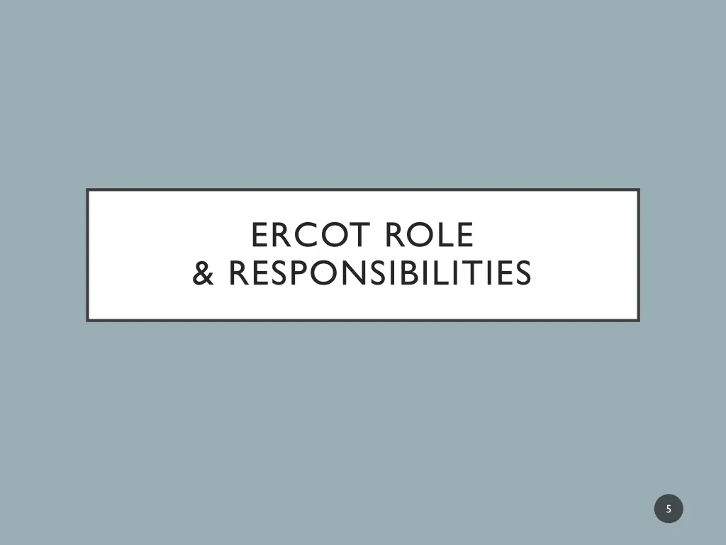 ercot role responsibilities