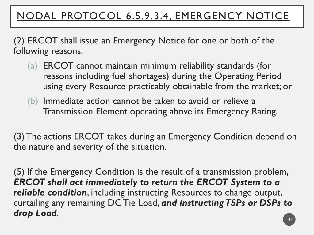 nodal protocol 6 5 9 3 4 emergency notice