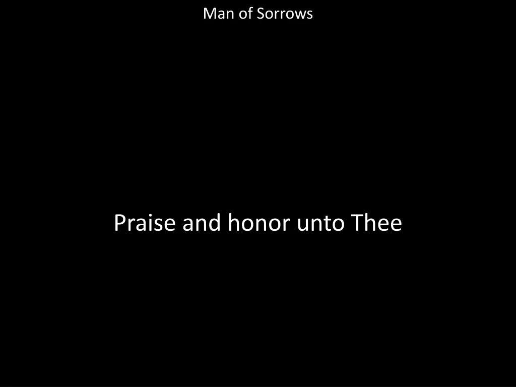 man of sorrows 18