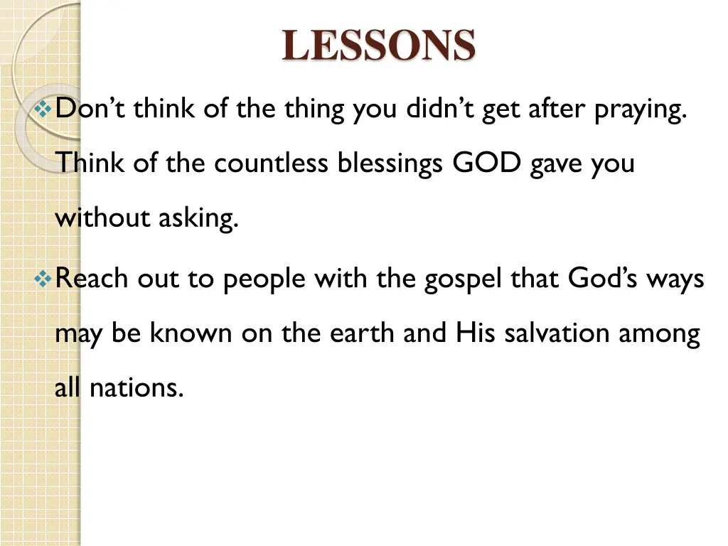 lessons